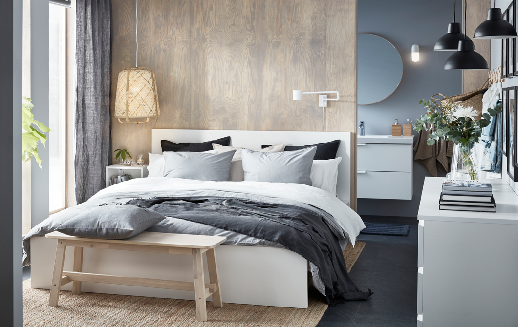 IKEA - Минималистичен лукс в малка стилна спалня
